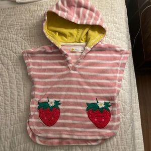 Baby Boden 6-9 strawberry terry coverup